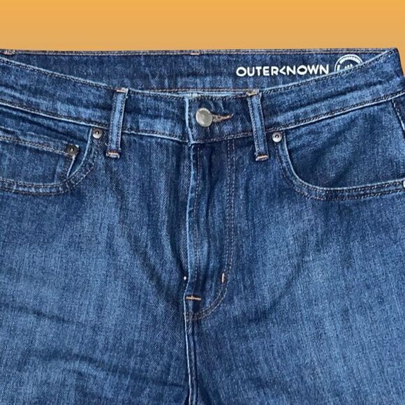 Outerknown Strand High Rise Slim Fit Denim Jeans Size 28x27 - Picture 2 of 6